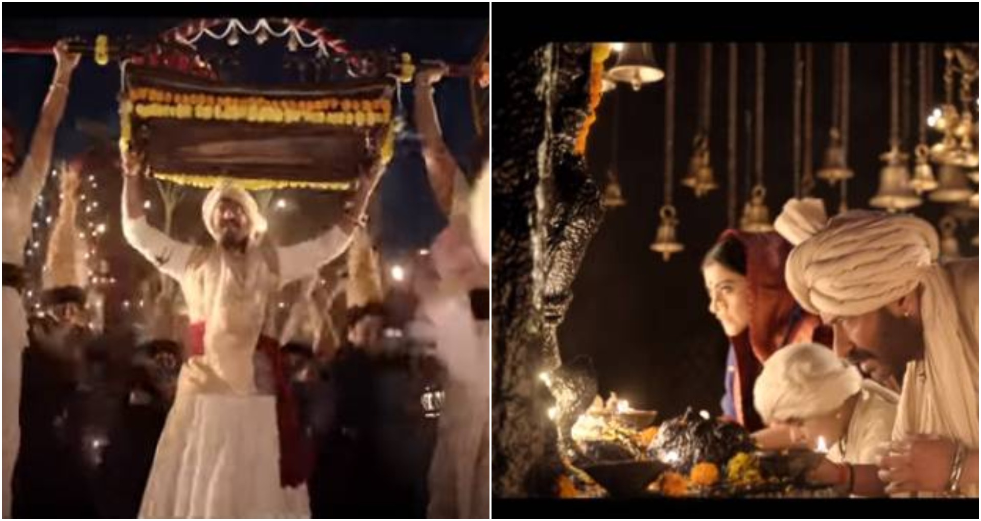 अजय देवगन सर पर पालखी उठाये, देवी के आगे सिष झुकाये दिख रहे हैं ‘माय भवानी’ गाने में, देखें वीडियो