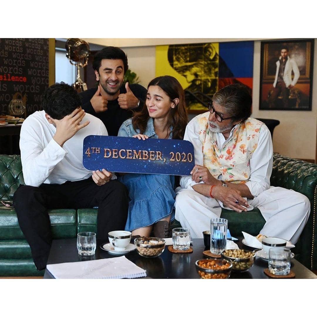 Amitabh Bachchan, Alia Bhatt and Ranbir Kapoor