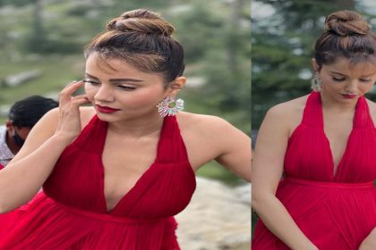 Rubina Dilaik Photos: रेड ड्रेस में नजर आईं रूबीना दिलैक! गॉर्जियस लुक से जीता फैंस का दिल!