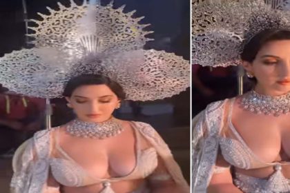 Nora fatehi latest video: मोतियों की ड्रेस और सिर पर ताज के साथ वायरल हुआ नोरा फतेही का Video