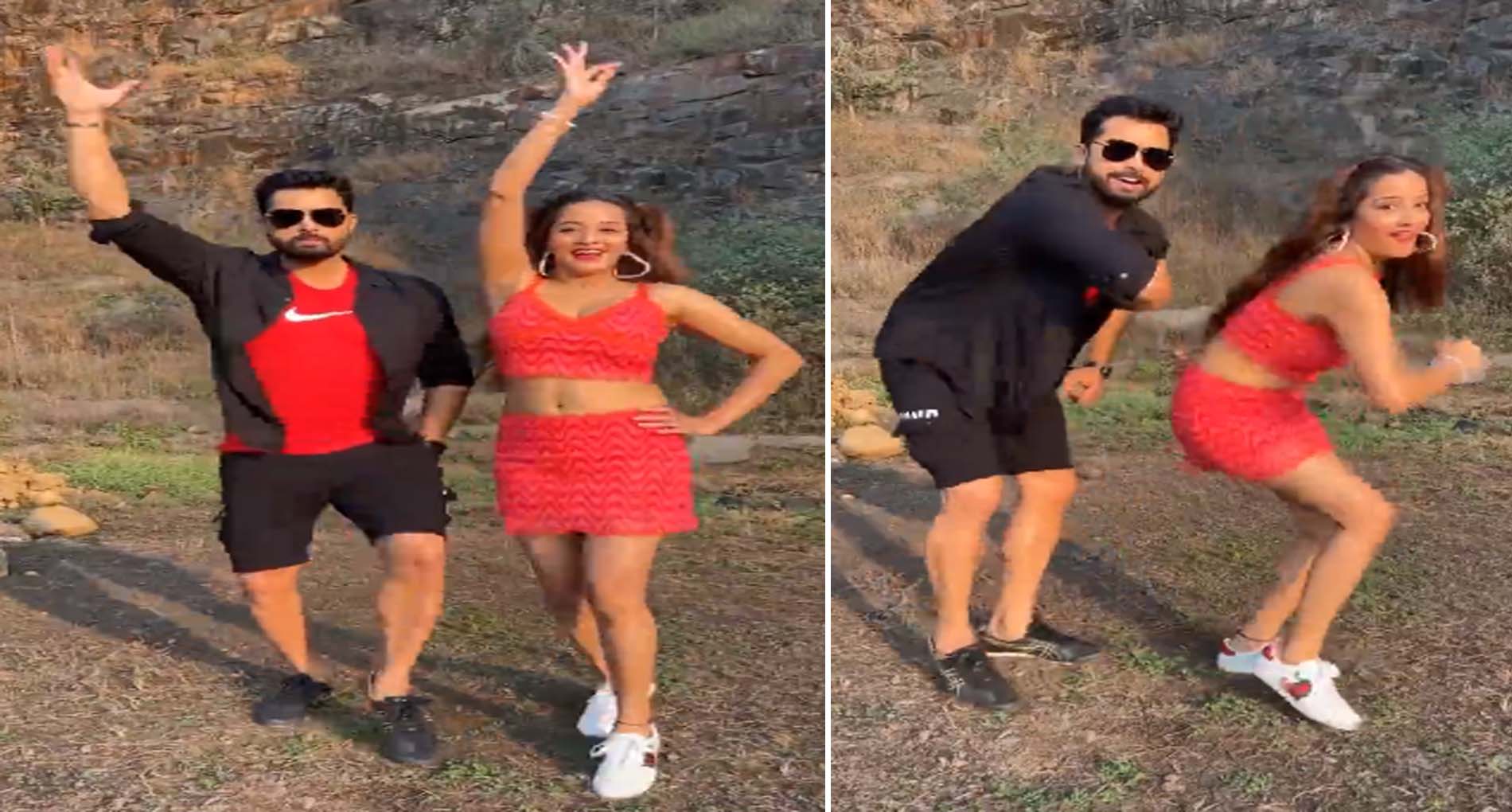 Monalisa Dance Video: मोनालिसा ने पति संग किया धांसू डांस, देखते ही देखते हो गया Viral