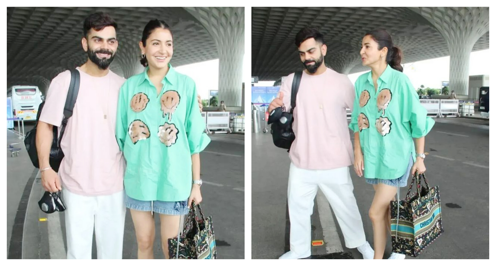 मुंबई एयरपोर्ट पर पति Virat Kohli का हाथ थामे नजर आई Anushka Sharma , वायरल हुई क्यूट तस्वीरें