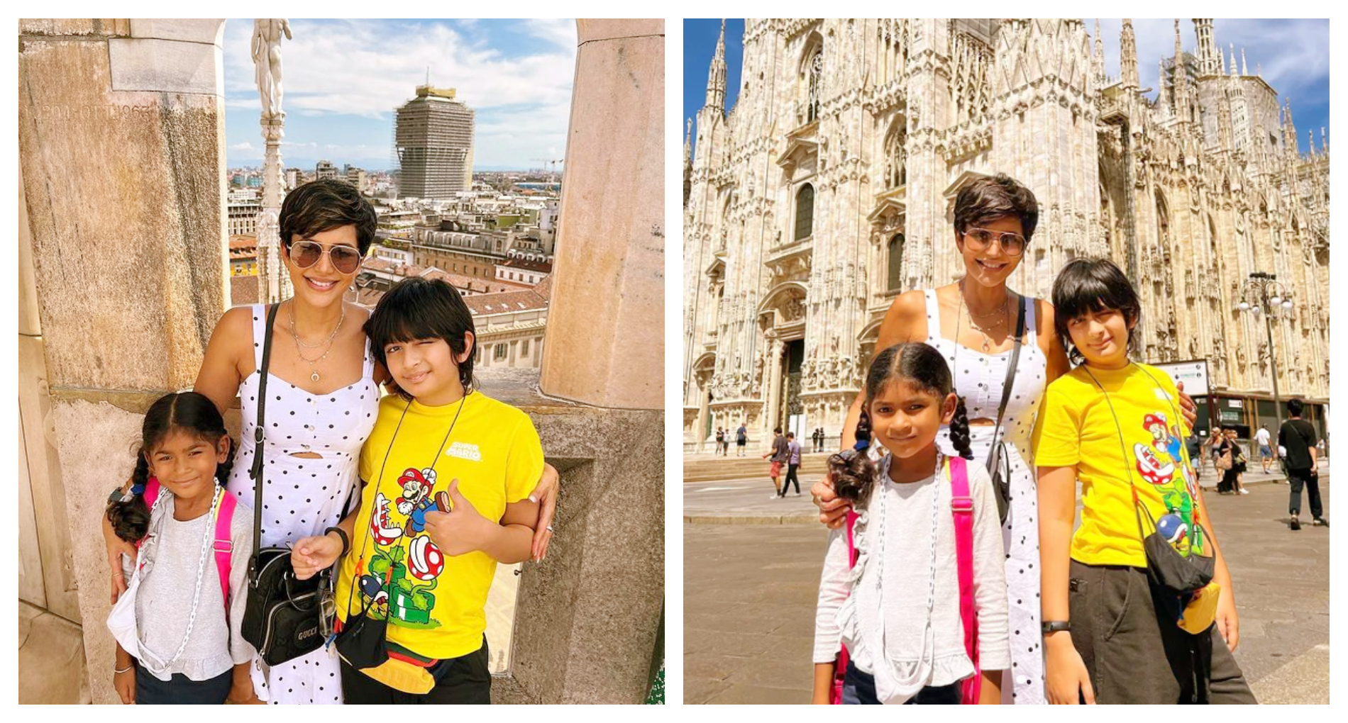 मंदिरा बेदी कर रही है बच्चों के साथ इटली मे वेकेशन एंजॉय, क्यूट तस्वीरे हुई वायरल