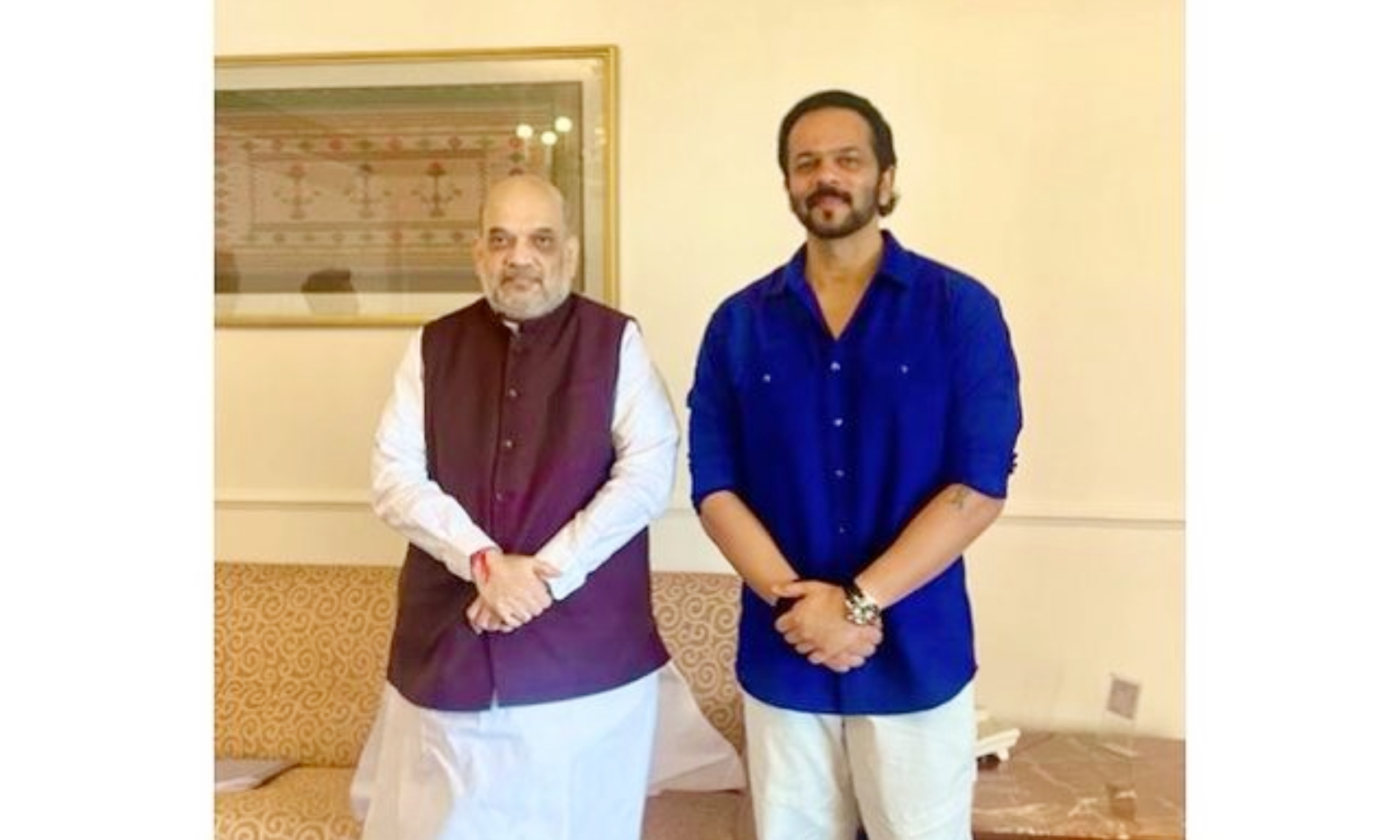 निर्देशक रोहित शेट्टी ने की गृह मंत्री अमित शाह से मुलाकात, तस्वीर शेयर कर लिखा- सम्मान की बात