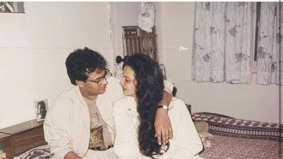 Rekha With Husband Mukesh Aggarwal